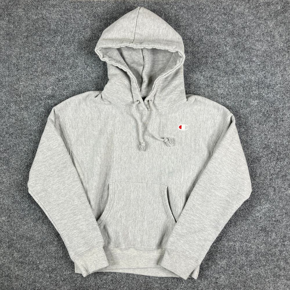 Champion Reverse Weave Hoodie Women Size S‎ Gray Pullover Heavyweight Sweatshirt